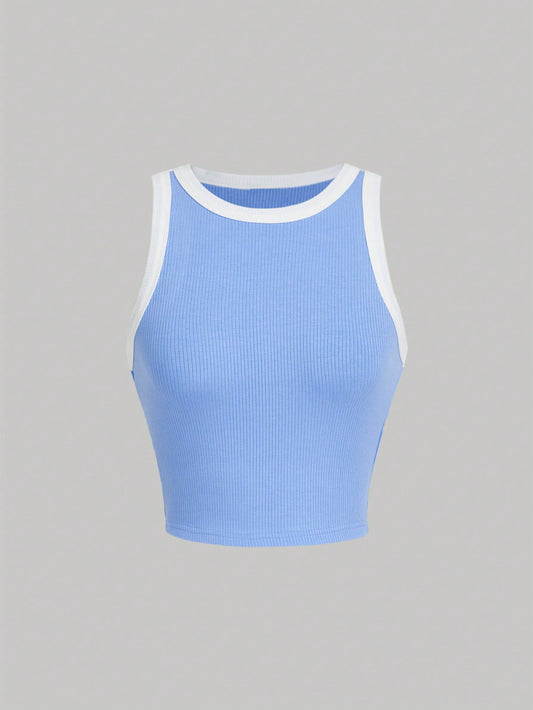 SHEIN MOD Top tank unido en contraste
