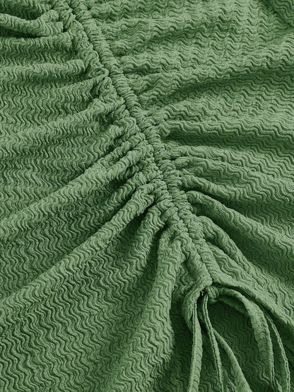 SHEIN MOD Vestido de cuello asimétrico con cordón de muslo con abertura