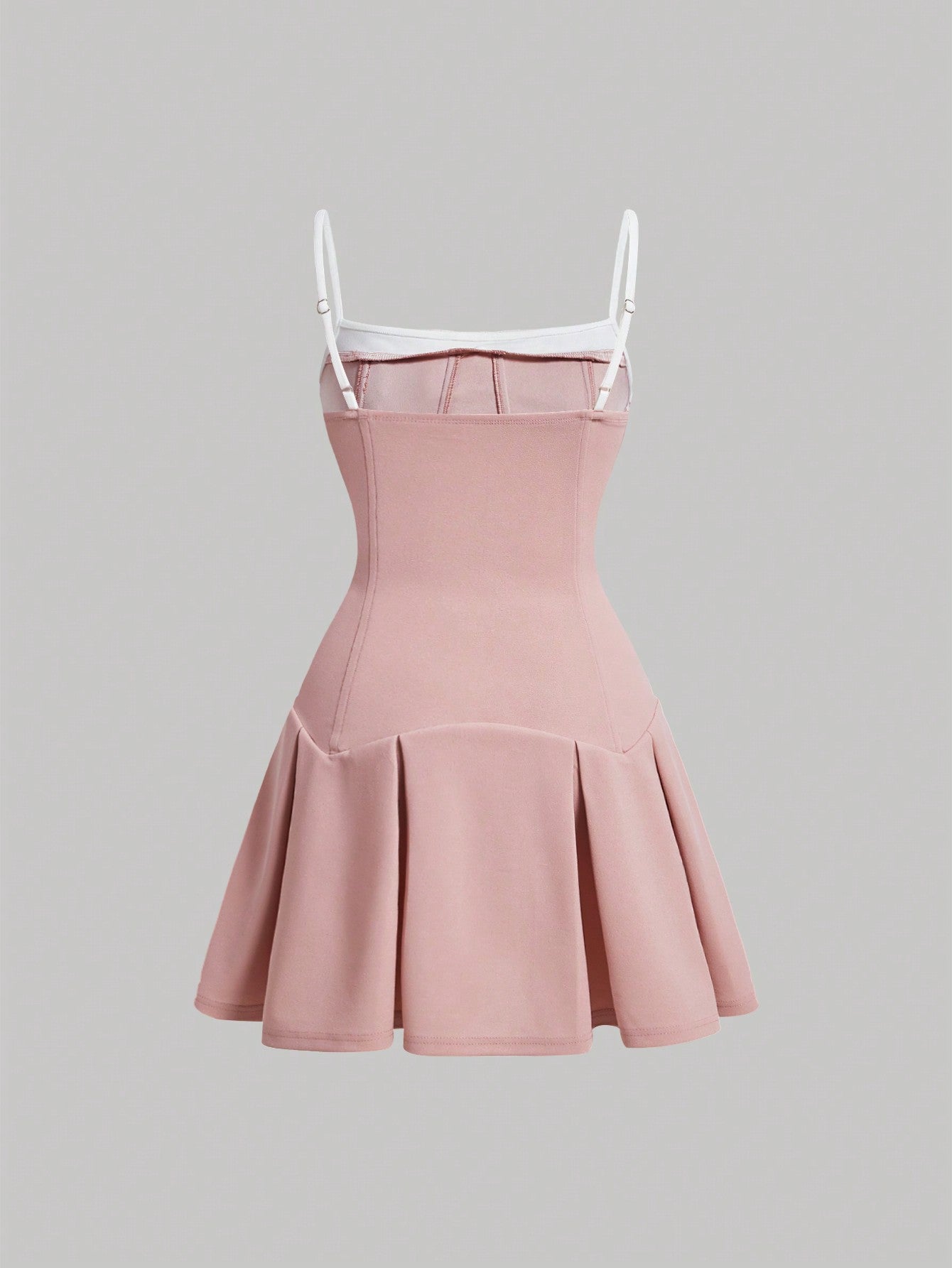 SHEIN MOD Vestido de tirantes con nudos de lazo suave de encaje y dobladillo con ribete de volantes para el verano