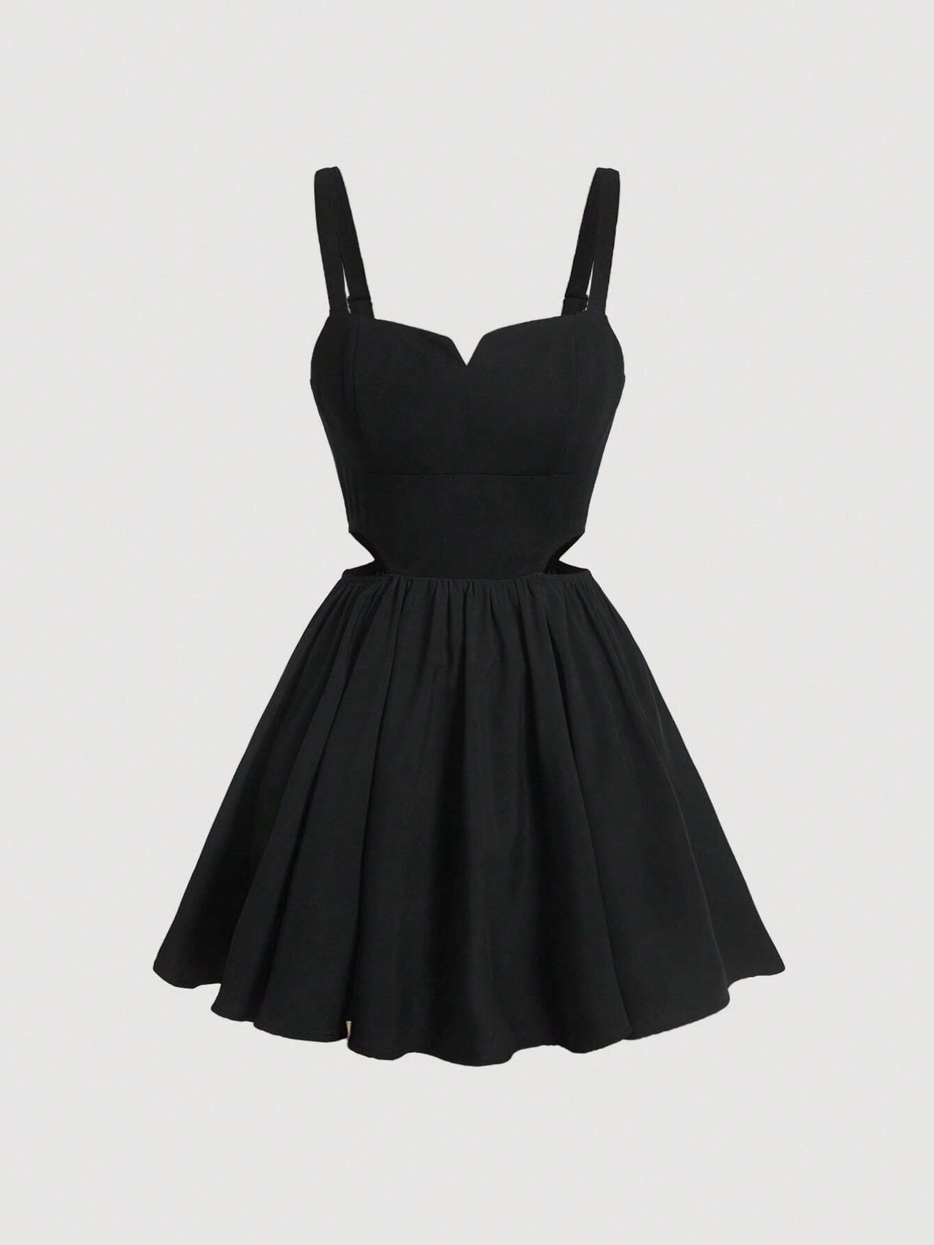 SHEIN MOD Vestido de tirantes unicolor sin camisa