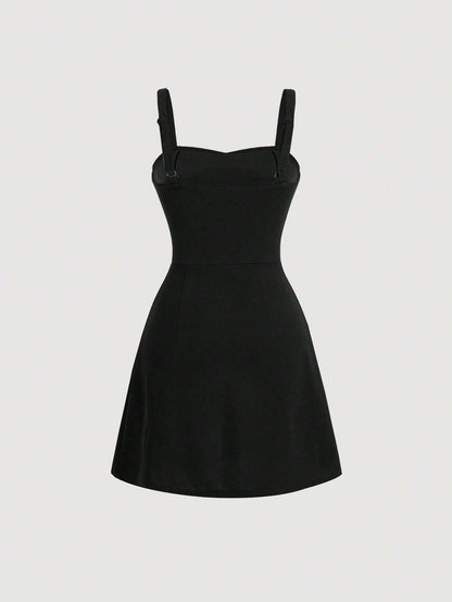 SHEIN MOD Vestido negro lindo para mujer con gran lazo en bloque de color y bajo asimétrico, vestido negro con lazo rosa y bajo curvo delante, vestido de Kentucky Derby