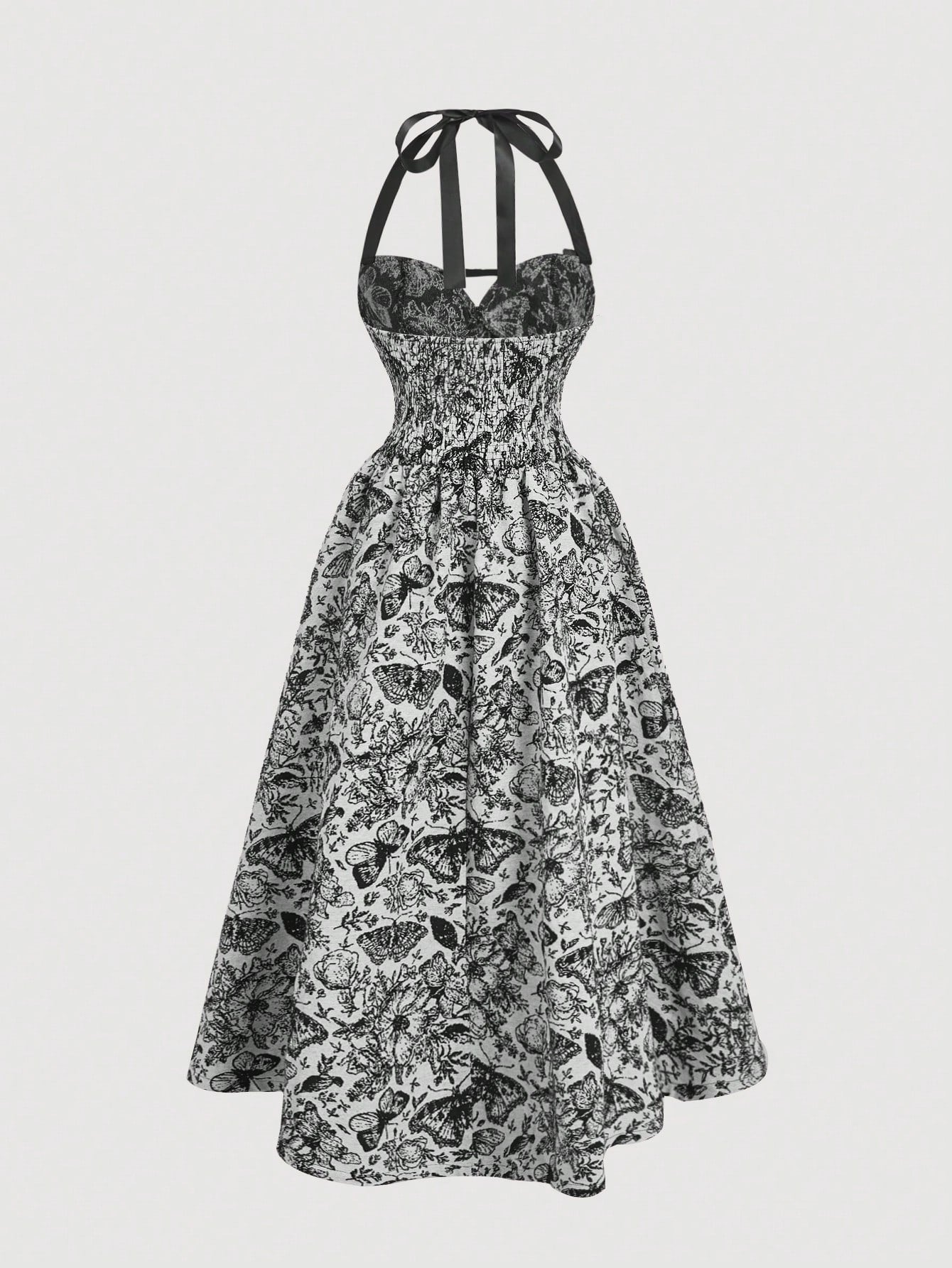 SHEIN MOD Vestido romántico para mujer con tirantes de malla con diseño de mariposa negra, vestido gótico, vestido negro de graduación, vestido elegante, vestido de mujer, vestidos elegantes de mujer, vestidos de mujer m