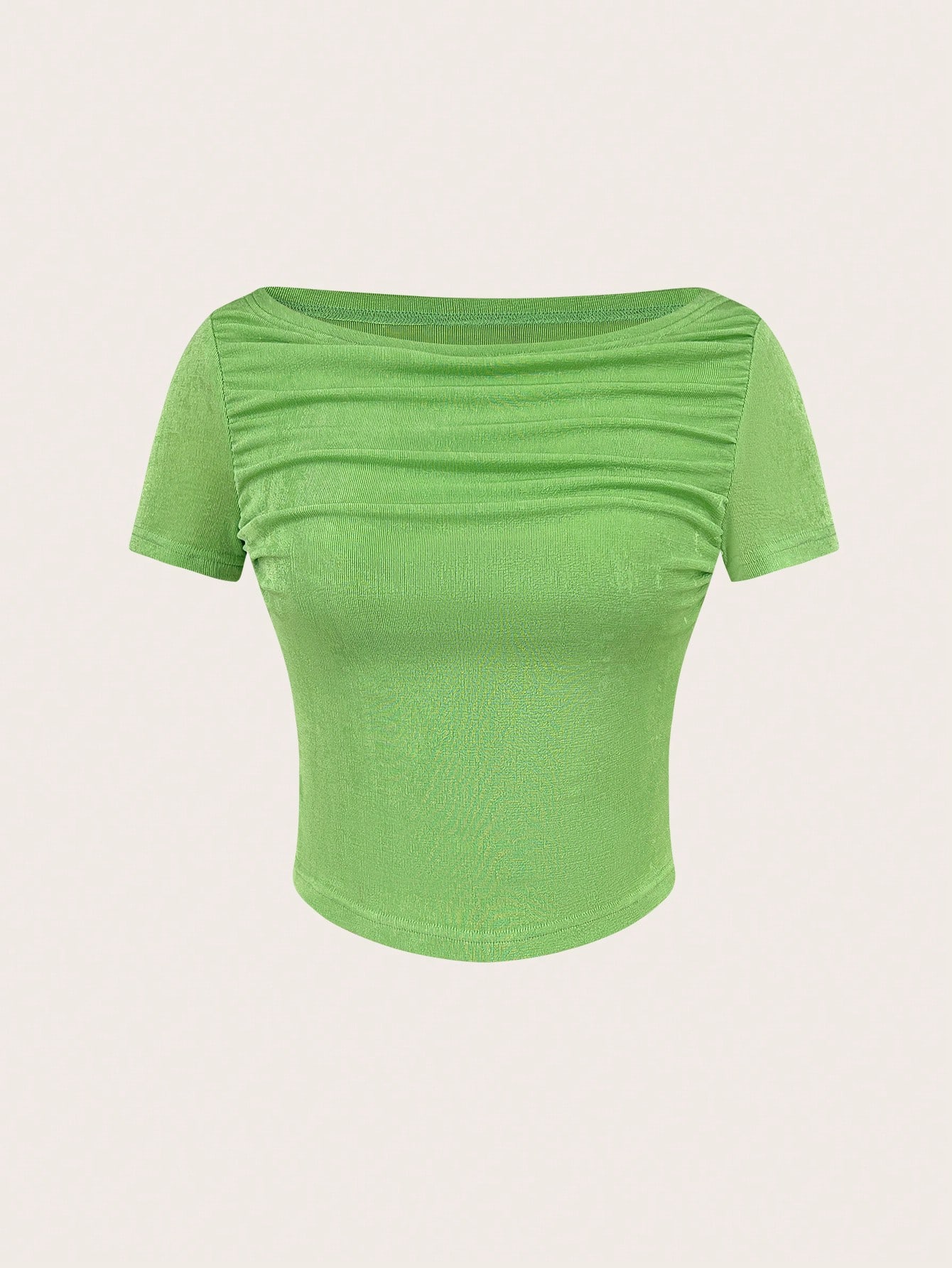 SHEIN MOOSTA Camiseta De Punto Ajustada Y Fruncida