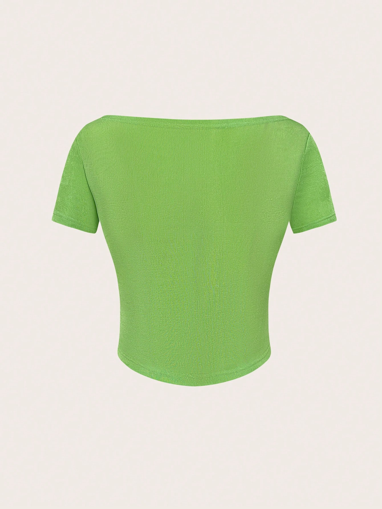 SHEIN MOOSTA Camiseta De Punto Ajustada Y Fruncida