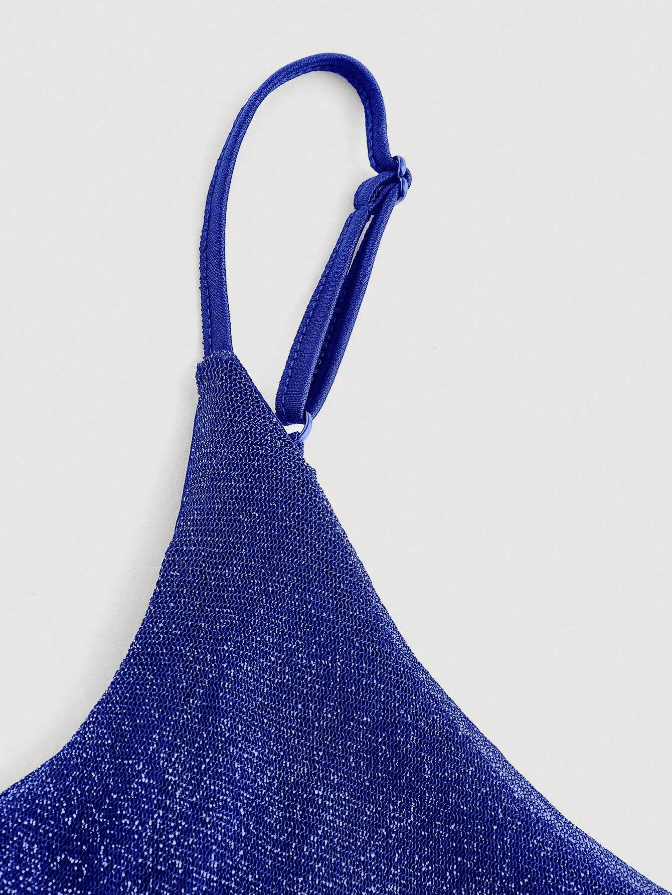 SHEIN Privé Vestido ajustado de un hombro bajo asimétrico brillante