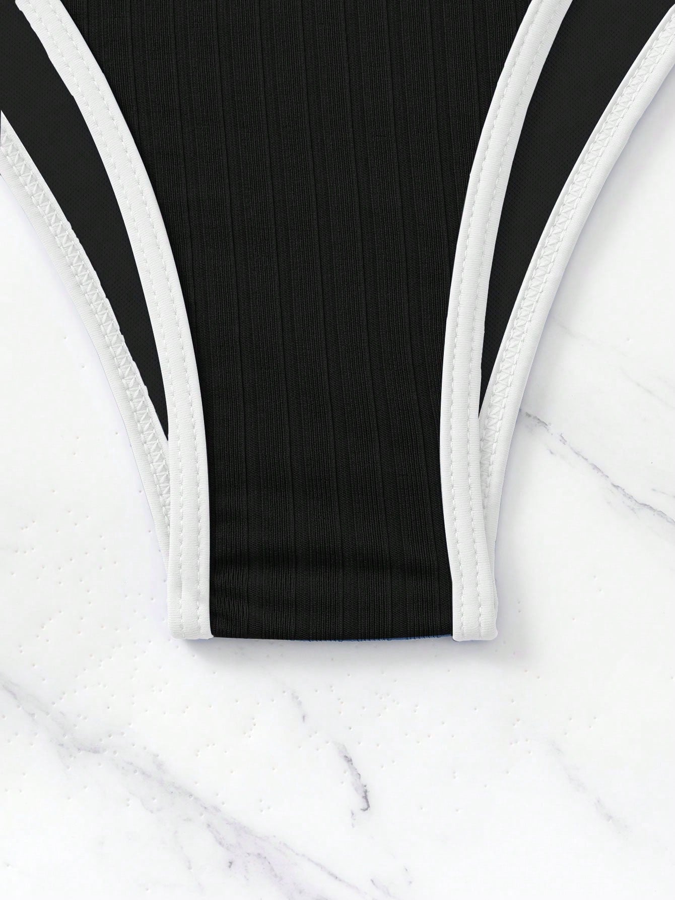 SHEIN Swim Bañador bikini unido en contraste vinculado con aro