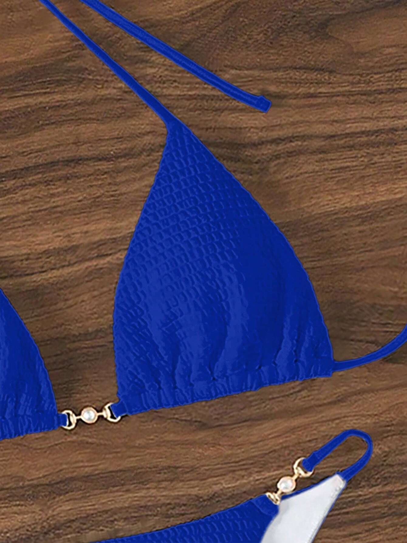 SHEIN Swim Conjunto de Bikini Sexy en unicolor para mujer con cuello halter para vacaciones