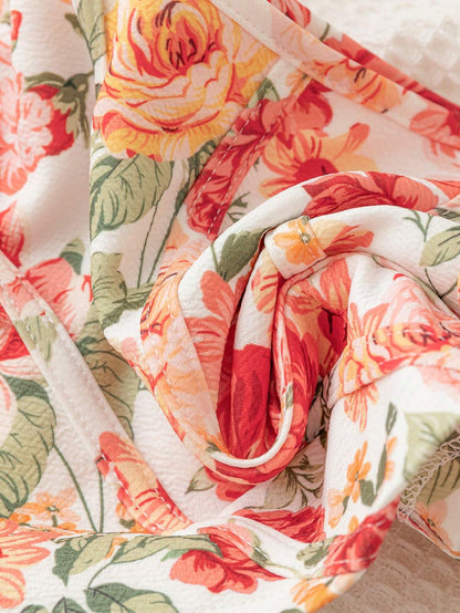 SHEIN VCAY Top De Tanque De Vacaciones Con Dobladillo Asimétrico Y Estampado Floral