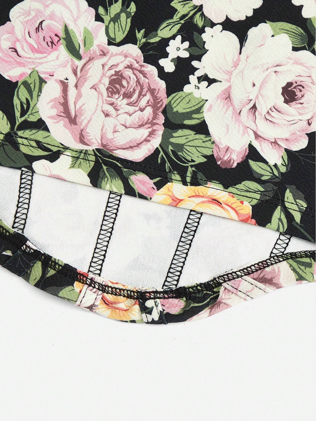 SHEIN VCAY Top de tanque floral impreso de vacaciones para atuendo de vacaciones de mujeres