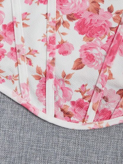SHEIN VCAY Top tank con estampado floral de cuello cuadrado