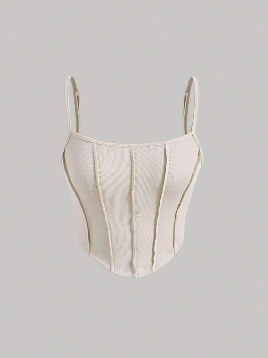 SHEIN x Marika Sila SHEIN MOD Top de tirantes crop unicolor