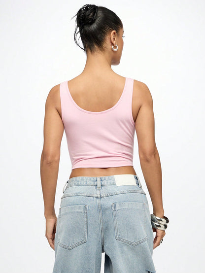 SUMWON WOMEN Parte superior de tipo jersey de moda deportiva, sin mangas, con estilo universitario, diseño de 65 estrellas de strass, para verano, look atlético y casual, uso en el gimnasio