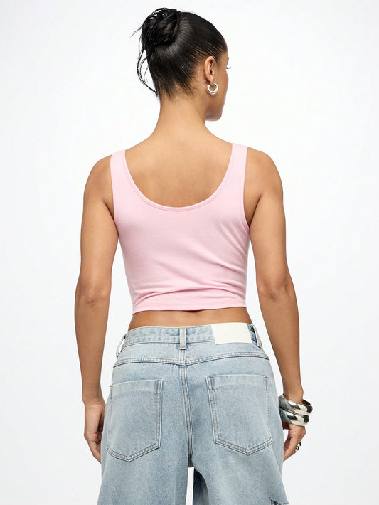 SUMWON WOMEN Parte superior de tipo jersey de moda deportiva, sin mangas, con estilo universitario, diseño de 65 estrellas de strass, para verano, look atlético y casual, uso en el gimnasio