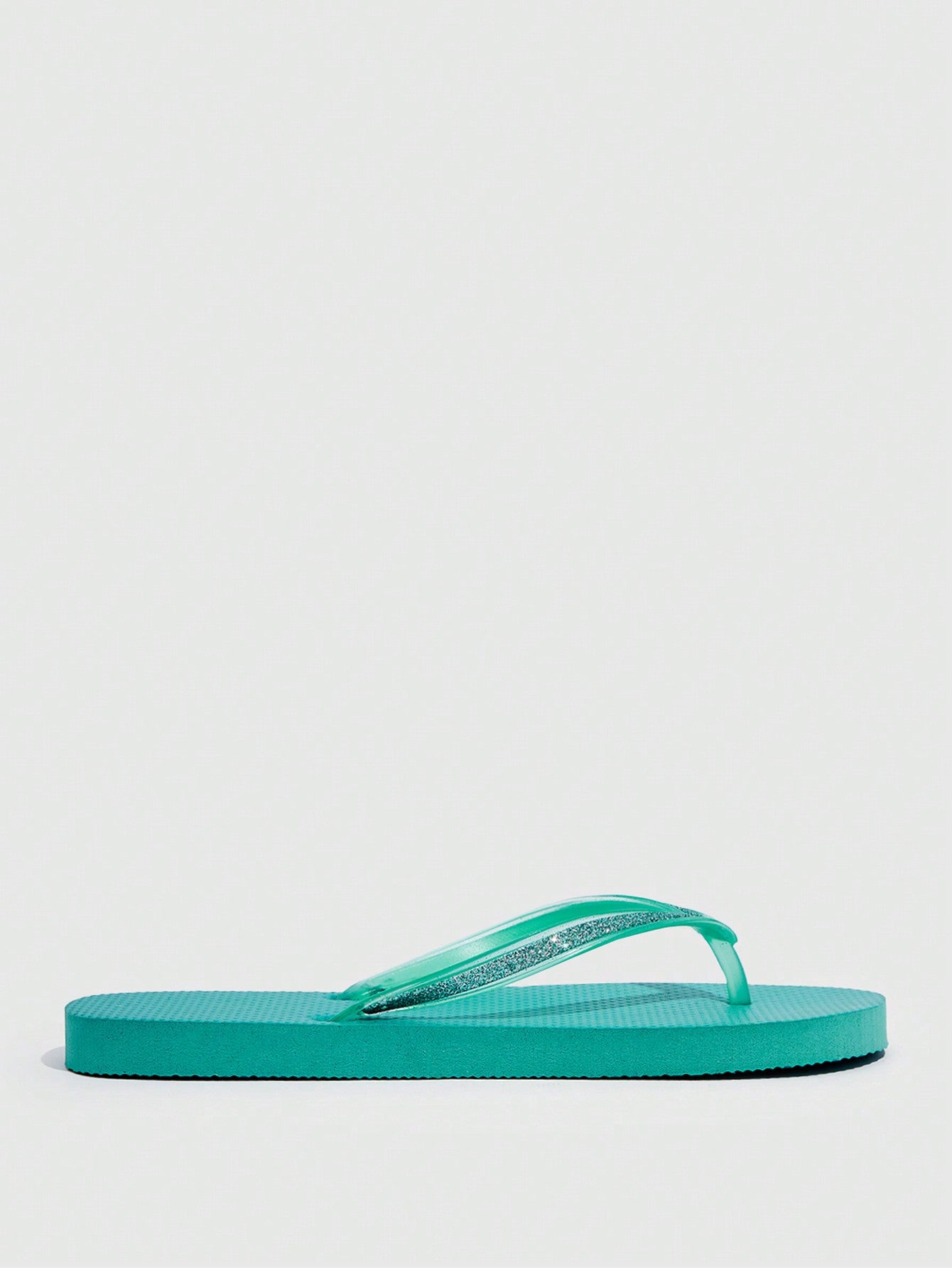 Sandalias de mujer con detalle de brillo en la parte del dedo gordo, chanclas de PVC de moda verde para zapatos de vacaciones de verano, rebajas de verano, Halloween, Navidad, otoño