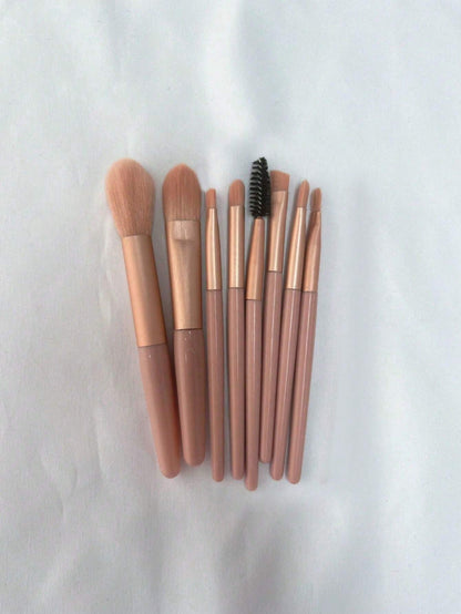 Set De 8 Pinceles De Maquillaje En Rosa Coral,pinceles de maquillaje brochas para maquillaje cepillo maquillaje pincel maquillaje pinceles para maquillaje brochas maquillaje pinceles maquillaje cepillo maquillaje