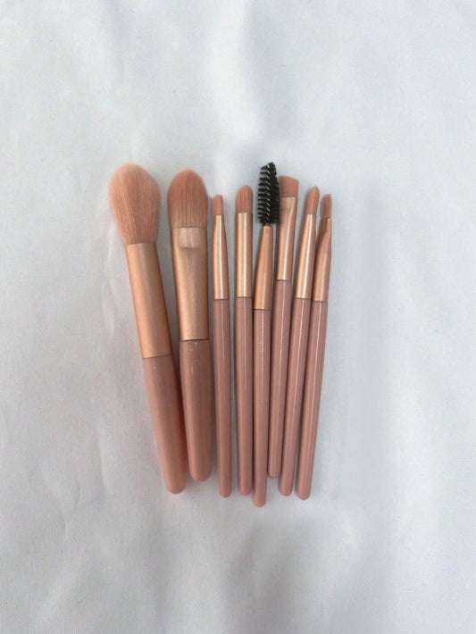 Set De 8 Pinceles De Maquillaje En Rosa Coral,pinceles de maquillaje brochas para maquillaje cepillo maquillaje pincel maquillaje pinceles para maquillaje brochas maquillaje pinceles maquillaje cepillo maquillaje