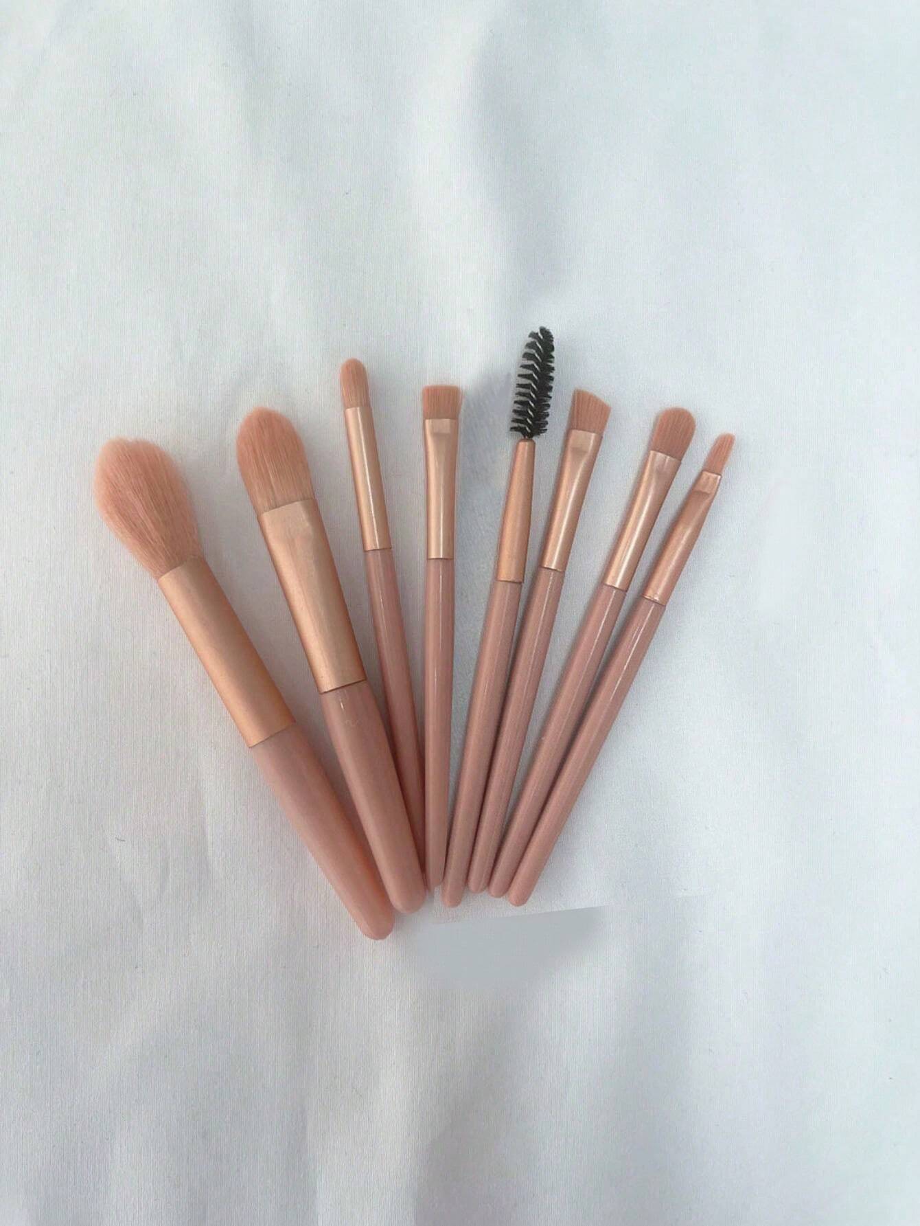 Set De 8 Pinceles De Maquillaje En Rosa Coral,pinceles de maquillaje brochas para maquillaje cepillo maquillaje pincel maquillaje pinceles para maquillaje brochas maquillaje pinceles maquillaje cepillo maquillaje
