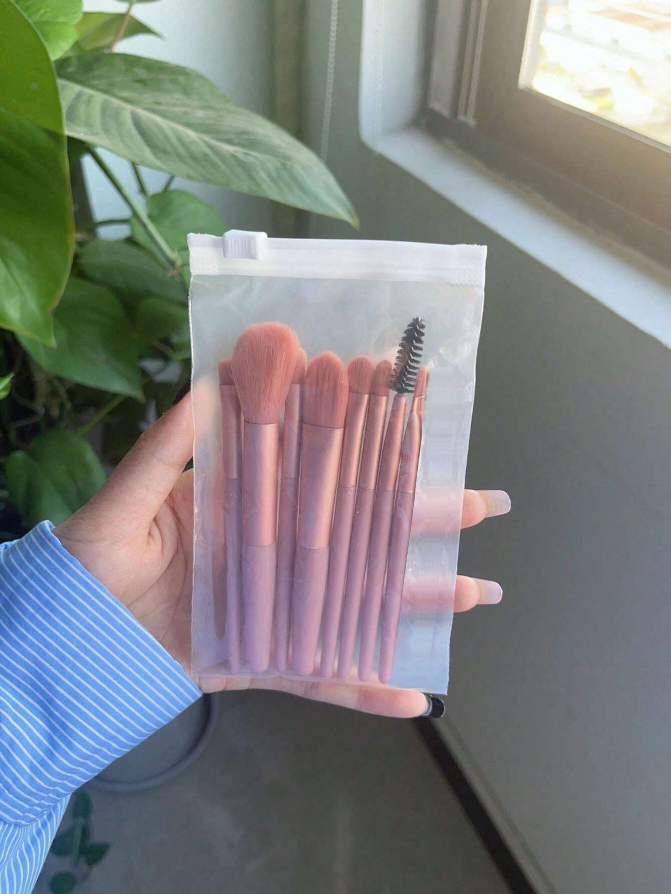 Set De 8 Pinceles De Maquillaje En Rosa Coral,pinceles de maquillaje brochas para maquillaje cepillo maquillaje pincel maquillaje pinceles para maquillaje brochas maquillaje pinceles maquillaje cepillo maquillaje