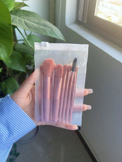 Set De 8 Pinceles De Maquillaje En Rosa Coral,pinceles de maquillaje brochas para maquillaje cepillo maquillaje pincel maquillaje pinceles para maquillaje brochas maquillaje pinceles maquillaje cepillo maquillaje