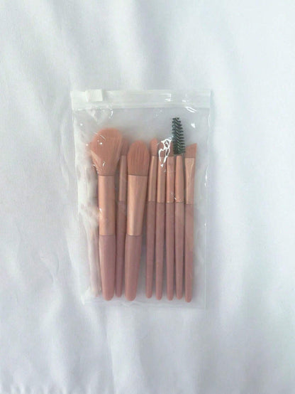 Set De 8 Pinceles De Maquillaje En Rosa Coral,pinceles de maquillaje brochas para maquillaje cepillo maquillaje pincel maquillaje pinceles para maquillaje brochas maquillaje pinceles maquillaje cepillo maquillaje