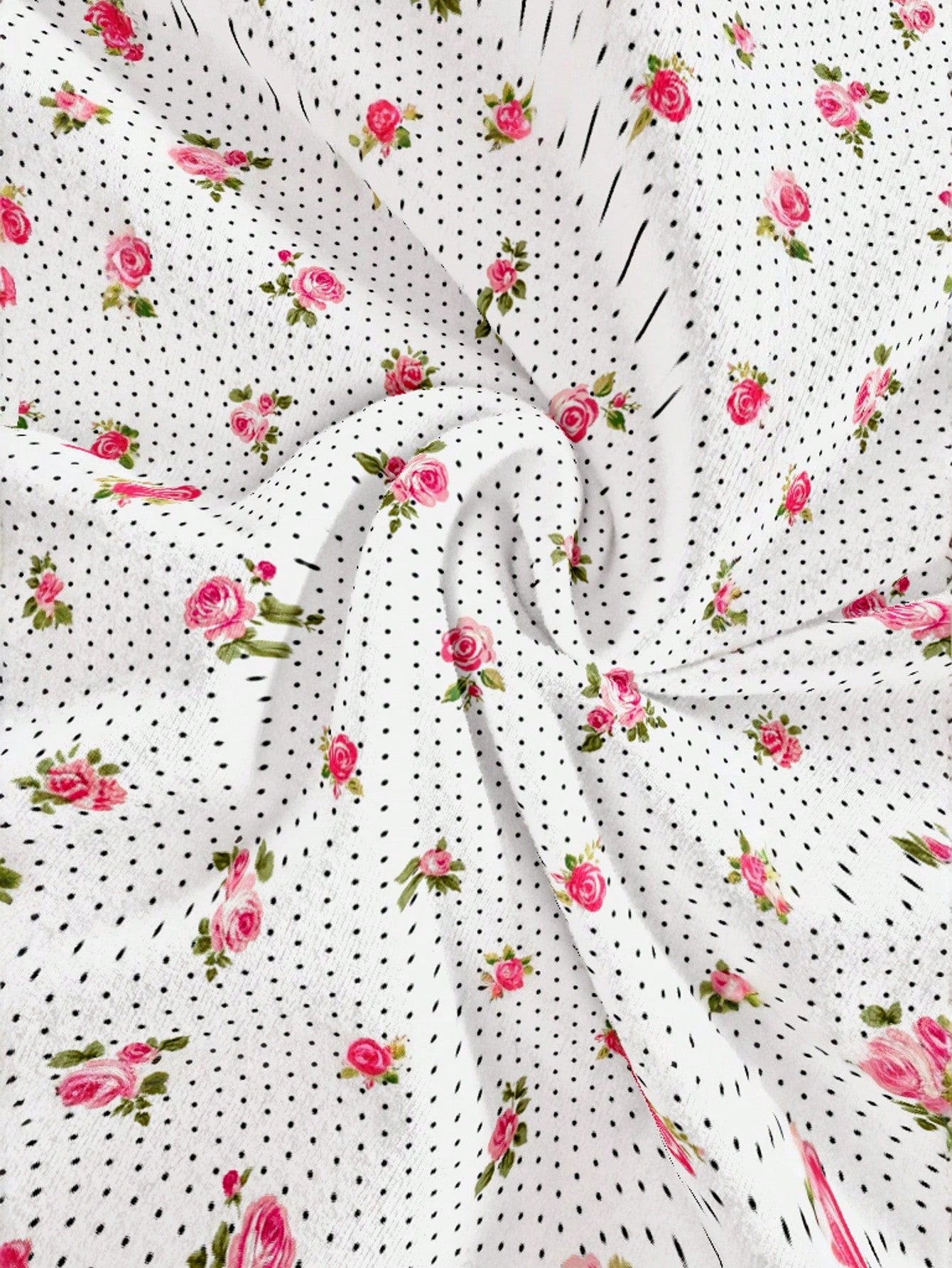 Soleia Camisola de mujer de cuello de halter plisada con estampado floral de lunares