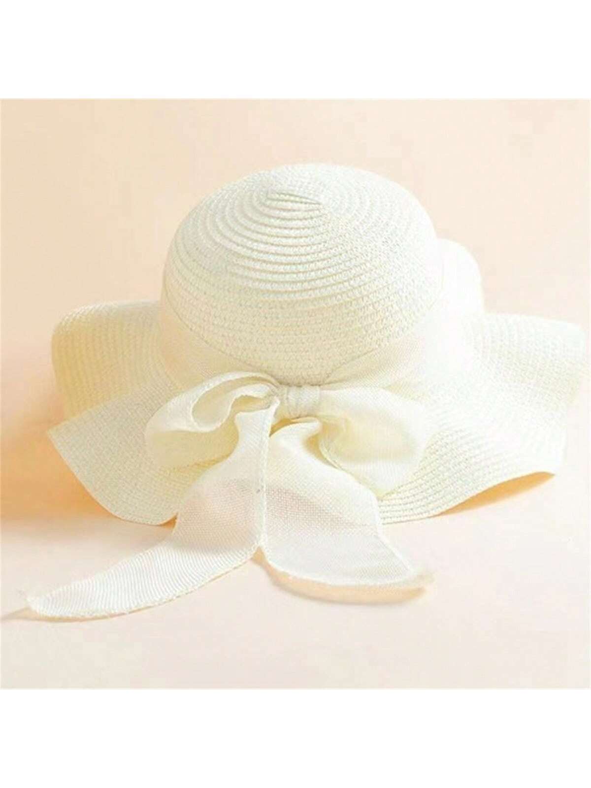 Sombrero grande para el sol con cinta, ribete ancho para protección solar para mujer en vacaciones, salida a la playa y sombra del sol, sombrero de celebridad en internet