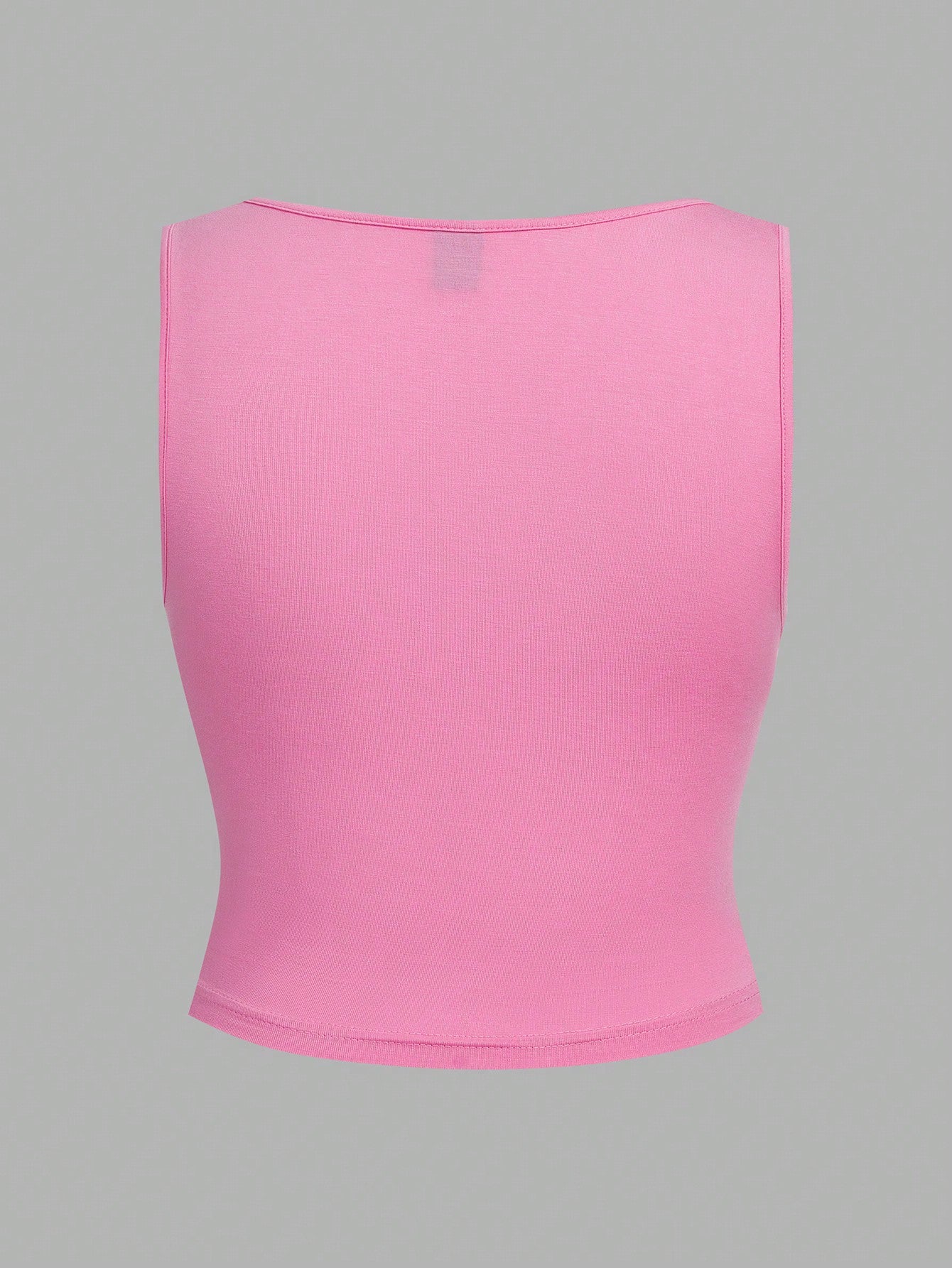 Sweetina 2 piezas Top de 2 piezas de estilo pastel rosa y blanco con detalles de moño en la parte delantera, drapeado y diseño de mariposa para salir
