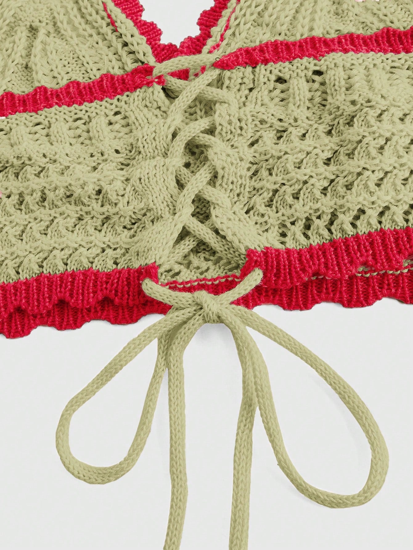 Sweetness Suéter crochet adorable con colgante al cuello con diseño de fresa, para la escuela