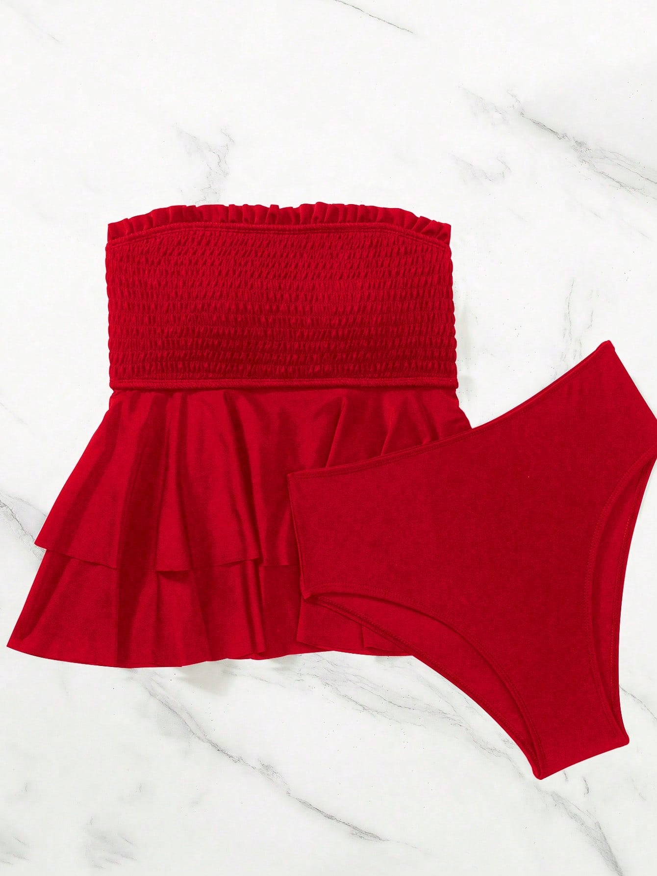 Swim Mod Conjunto de ropa de verano para mujer para la playa, top tipo tirantes y conjunto de bikini