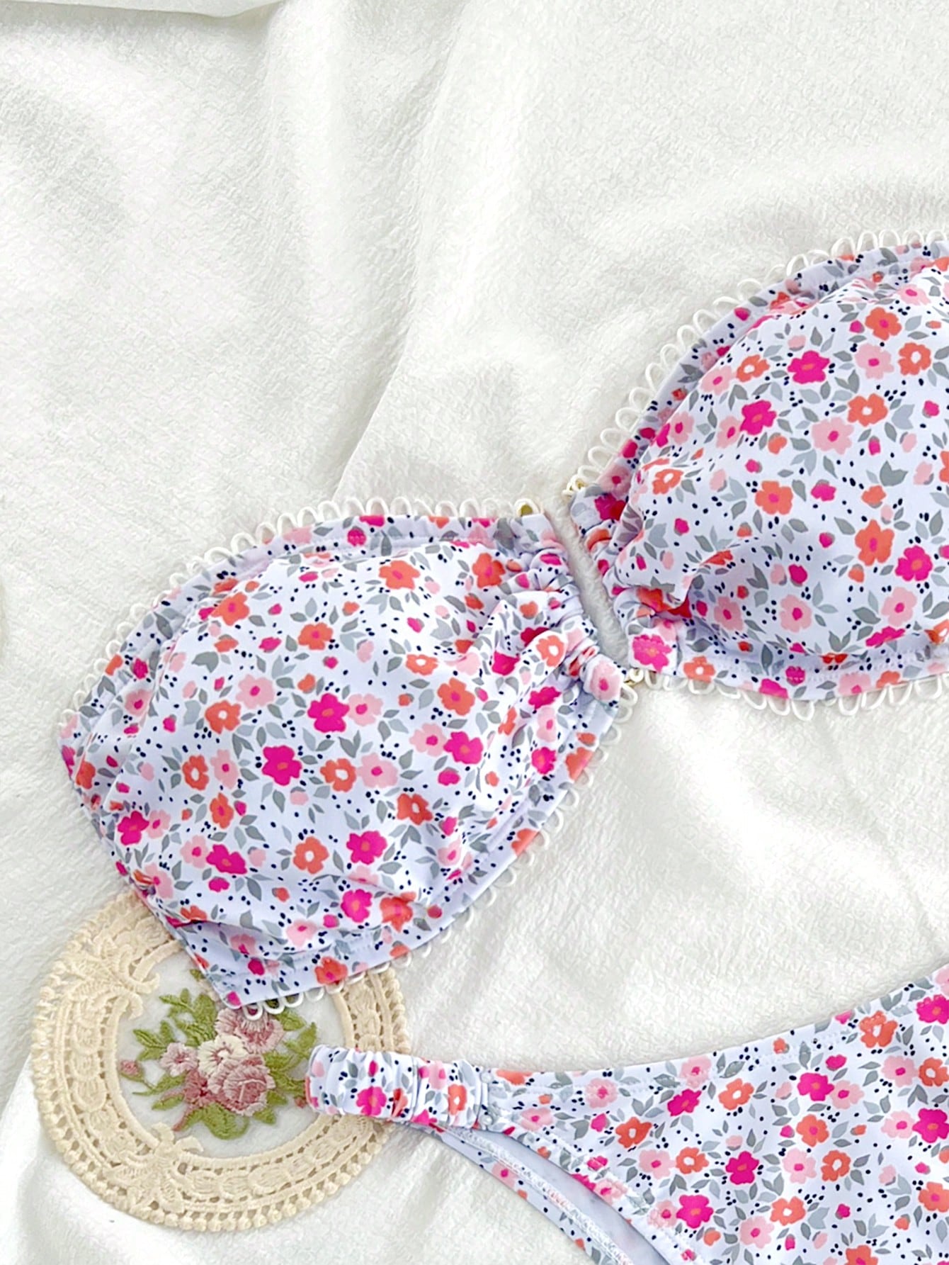 Swim Mod Traje de baño separado con estampado, minimalista y de moda para el verano