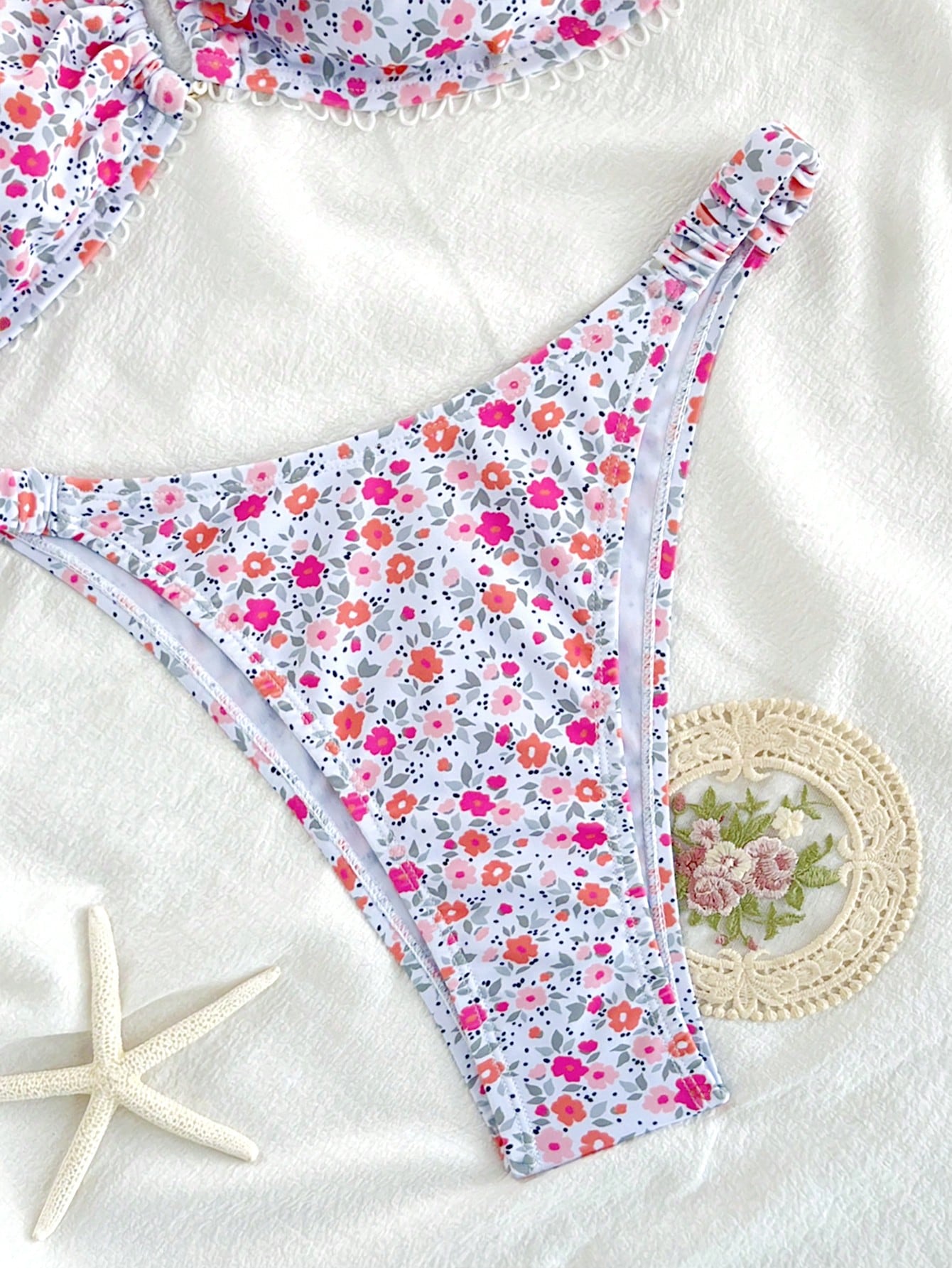 Swim Mod Traje de baño separado con estampado, minimalista y de moda para el verano