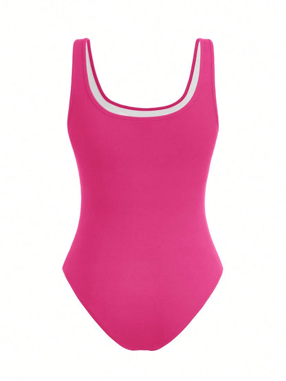 THE POWERPUFF GIRLS X SHEIN Body de tirantes con estampado de dibujos animados y slogan para mujeres, casual, de verano