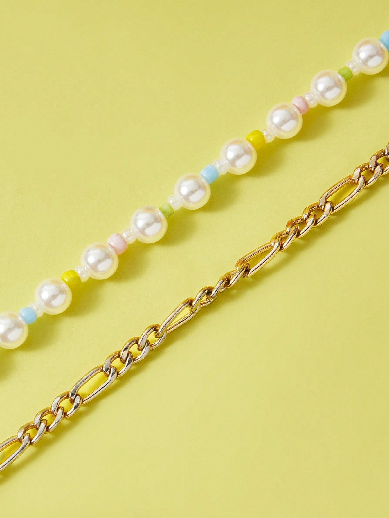 TOM & JERRY X SHEIN 1 pieza Gargantilla con dije de luna y ratón con decoración de perlas artificiales cultivadas a la moda para mujer para decoración diaria