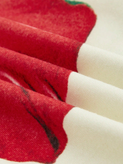 The White Lotus Vestido de cuello halter con plisado y nudo lateral con estampado de flores