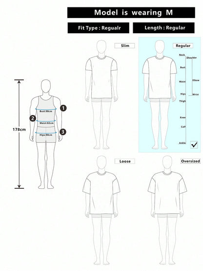 Transformers X SHEIN Camiseta de manga corta casual de verano para hombres con estampado de letra y robot