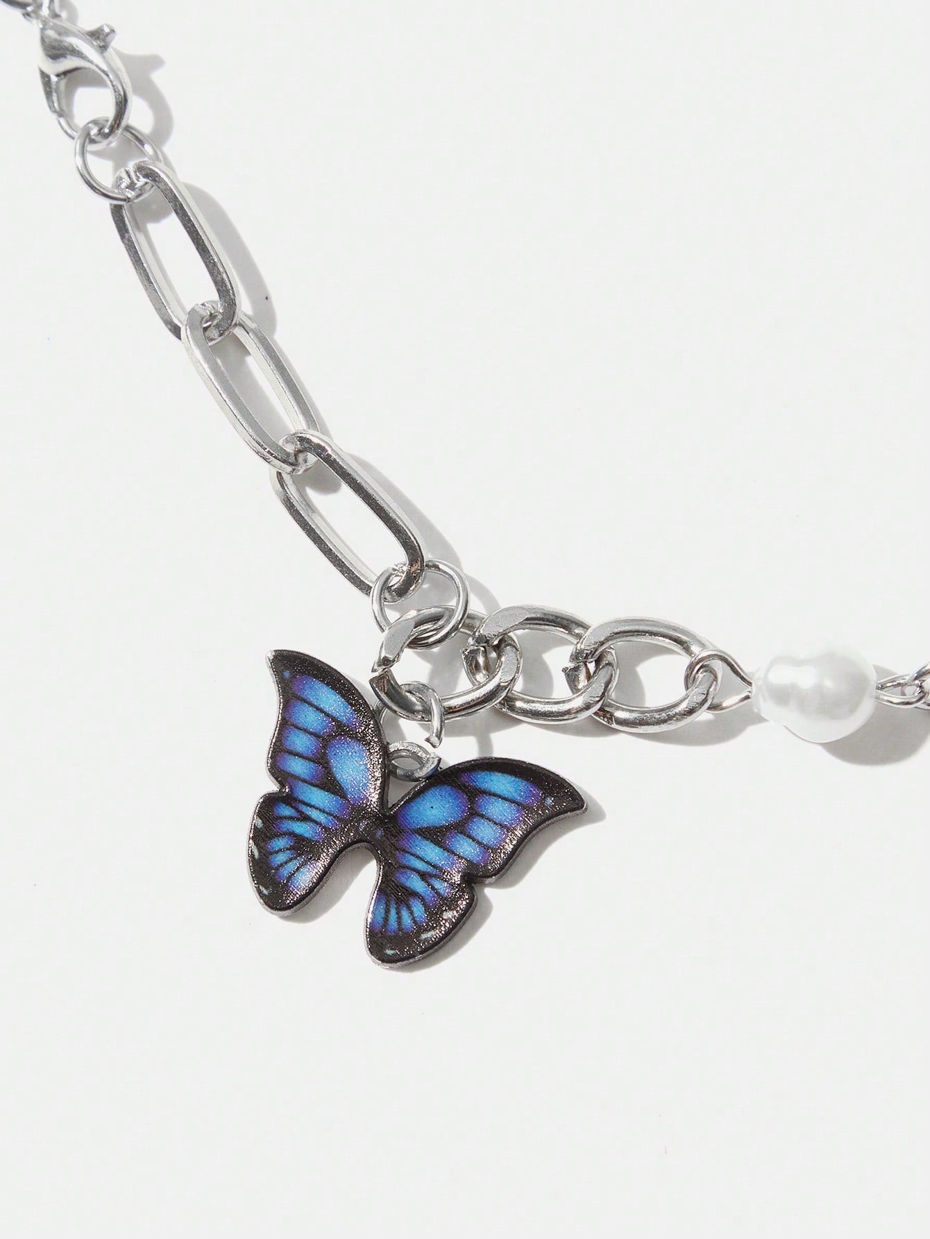 Twin Melody X SHEIN SHEIN MOD 1 pieza Collar de mariposa y perla, apto para uso diario de mujer en primavera y verano