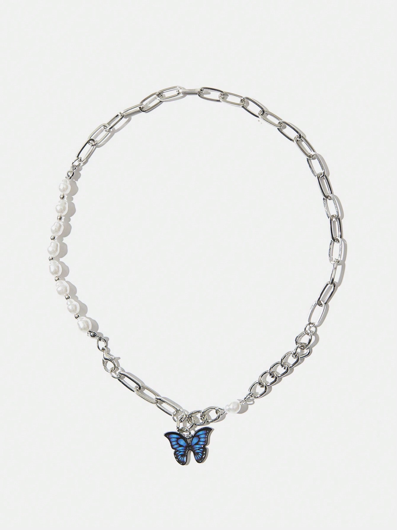 Twin Melody X SHEIN SHEIN MOD 1 pieza Collar de mariposa y perla, apto para uso diario de mujer en primavera y verano