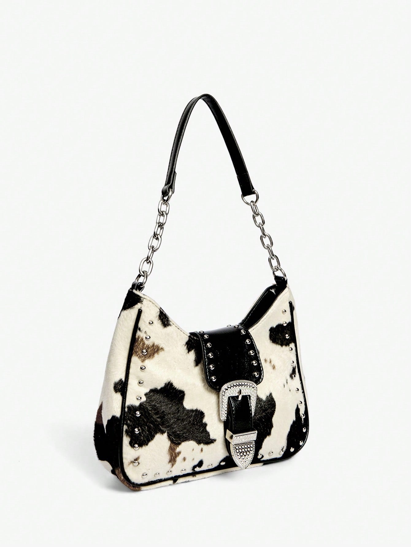 Viva Strut Bolso de hombro para damas y mujeres, bolso hobo, de moda, personalizado, sencillo, versátil, de calle, dulce y fresco para chicas, chicas calientes, Y2K, retro, remaches, vintage, estampado de leopardo, estam