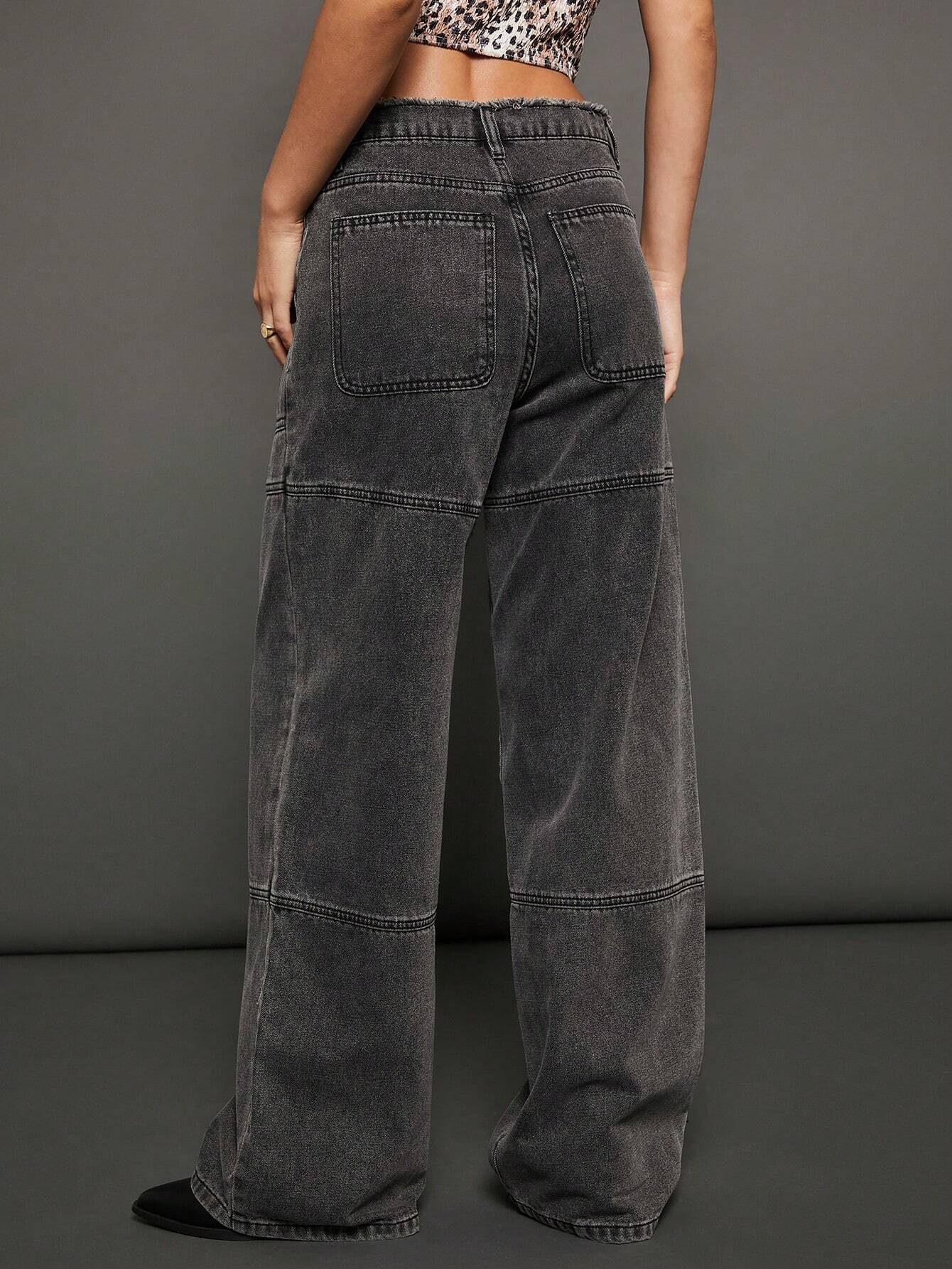 WESTFADE Jeans de verano de pierna ancha y utilidad de primera calidad sin estiramiento