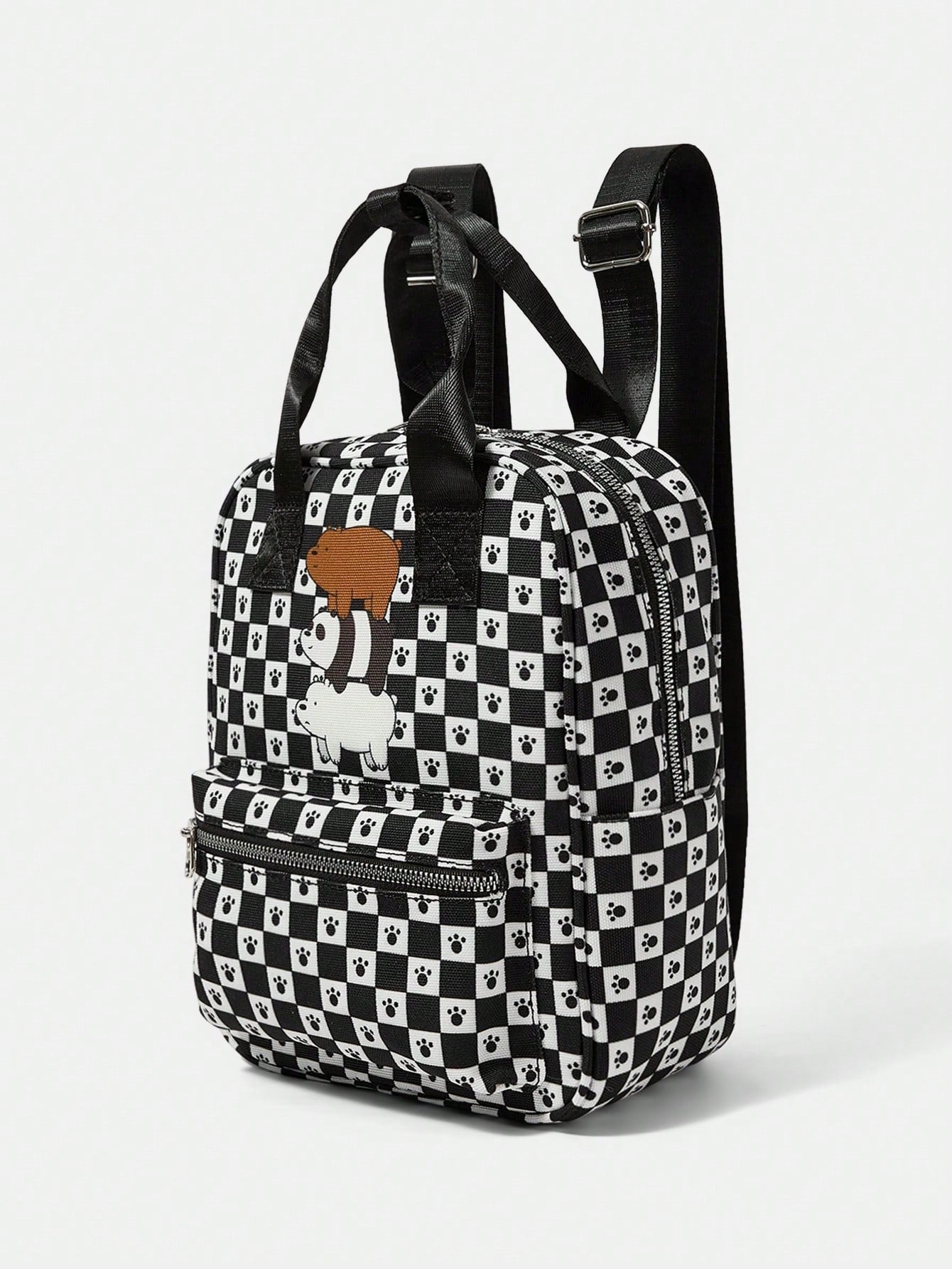 We Bare Bears X SHEIN Mochila linda y de moda con estampado de dibujos animados para mujer