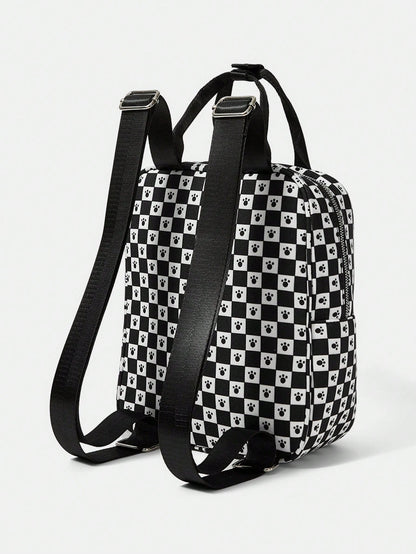 We Bare Bears X SHEIN Mochila linda y de moda con estampado de dibujos animados para mujer