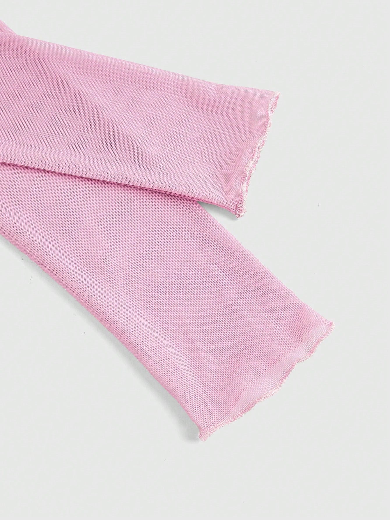 Winx Club X ROMWE Top corto transparente ajustado con estampado de personaje de dibujos animados para mujer, color rosa