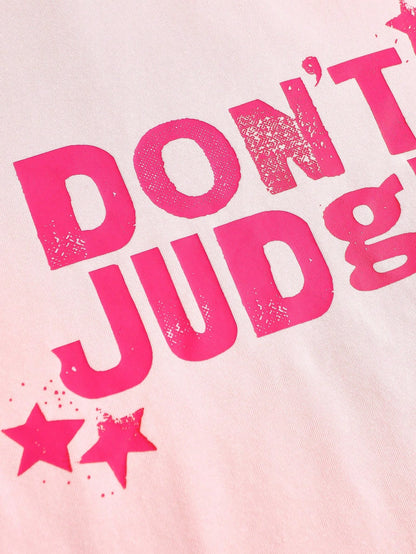 Y2Kool Babi Basques Camiseta de cuello redondo ajustada y corta con eslogan en estilo Y2K de color rosa pálido, adecuada para verano, vacaciones, reuniones, fiestas y uso casual diario