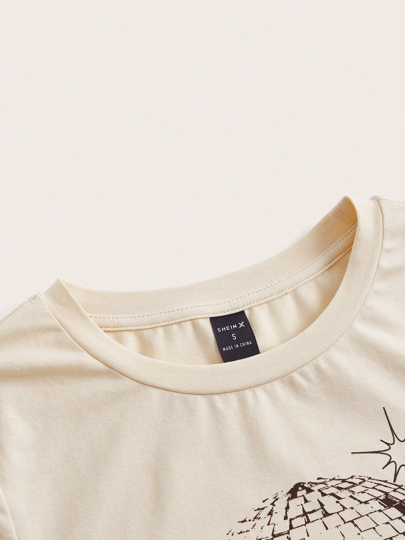 splusmart Camiseta corta de artista con estampado retro de letras y gráficos de calle, ropa de mujer, para verano, 95% algodón