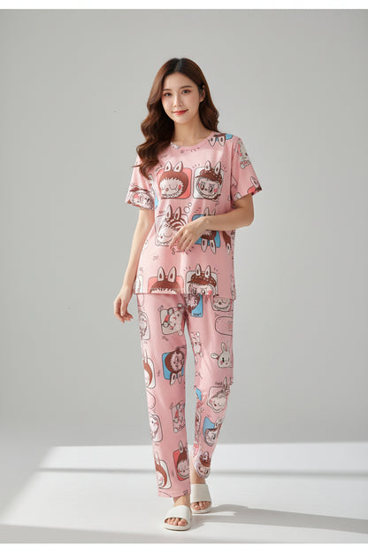 Set Pijama Bunny Pop Pink – Polo + Short + Pantalón